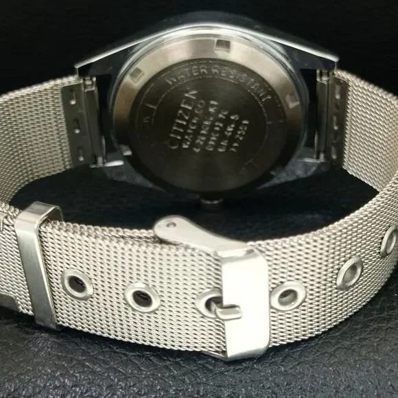 Vintage 1973 Citizen Automatic Mens Silver Watch W/daydate & White accents - Picture 2 of 9